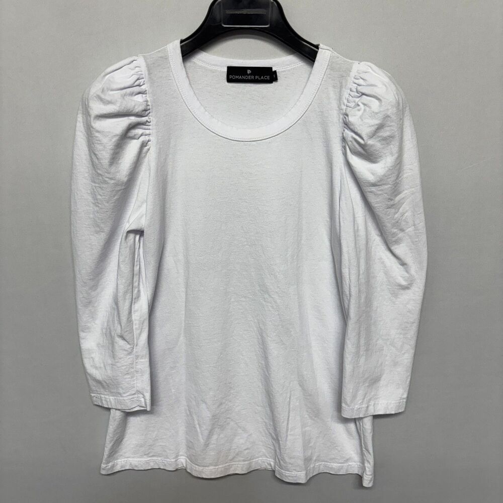 Pomander Place Tuckernuck Blouse Top Shirt Size Small White Cotton C138 -26